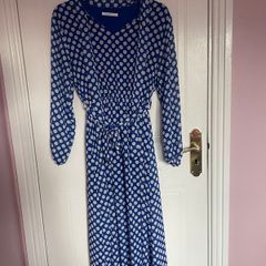 Blue polka dot dress