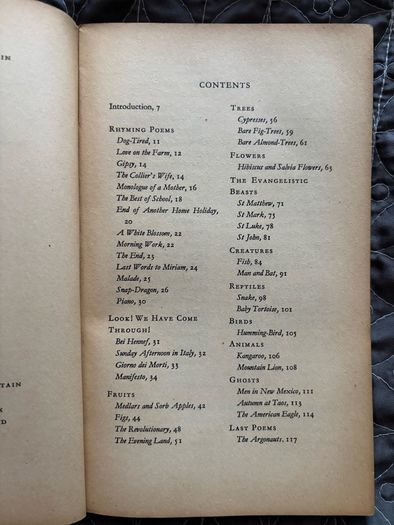 Vintage Book Selected Poems by D. H. Lawrence