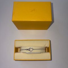 Swarovski infinity and heart silver bracelet