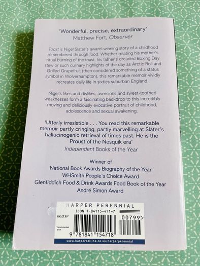 Signed 1st Edition 'Toast' Nigel Slater