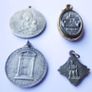 Antique Religious Pendants with POPES In Silver-Plated Metals Image 6
