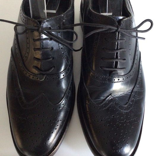 Mens Samuel Windsor Black all leather Brogues size 8 Handmade in England
