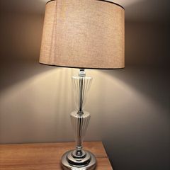 Table lamp - cream and crystal look