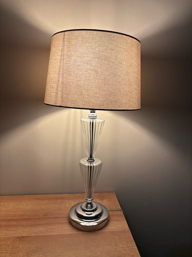 Table lamp - cream and crystal look