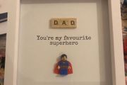 Superhero Lego style gift frame