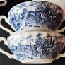 A Set of Six Myott Staffordshire Ironstone Royal Mail Soup Bowls and Melody Saucers Image 4