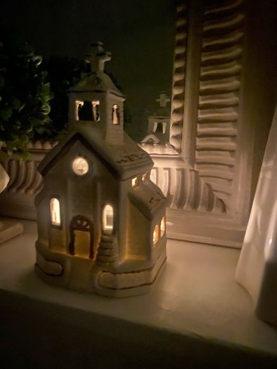 ShabbyChic Tealight Light up Church