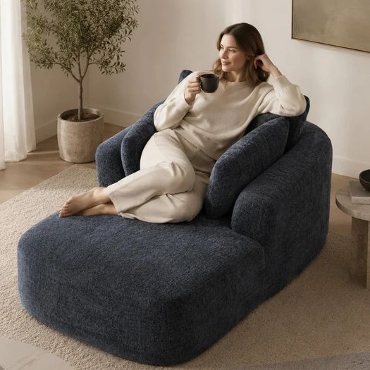Softy Compressed Indoor Lounge Sofa Chair - Grey