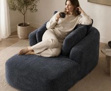 Softy Compressed Indoor Lounge Sofa Chair - Grey