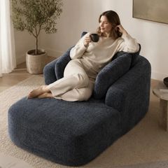 Softy Compressed Indoor Lounge Sofa Chair - Grey
