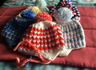 Handknit Baby Bonnets