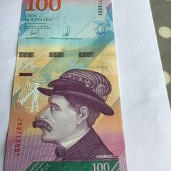 Venezuela Banknote- 100 Bolivares In uncirculated condition