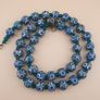 Vintage Venetain Style Thousand Eyes Blue Glass Beads 24 inches Image 3