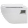 Wall-Hung Toilet with Concealed Cistern Ceramic White Image 9