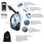 Snorkel Mask Full View 180 Degree Full Face Snorkeling Snorkel Masks Diving Mask Adult and Child Safety Diving with Action Camera Slot Image 6