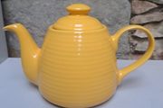 Vintage Rayware Yellow Ceramic Teapot
