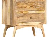 Bedside Cabinet 65x35x60 cm Solid Mango Wood