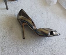 Manolo Blahnik Gold Shoes