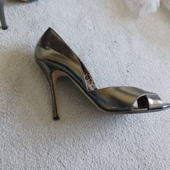 Manolo Blahnik Gold Shoes