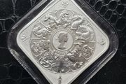2025 Queen's Beast Completer 1 oz Silver Bullion Bar - The Royal Mint UK