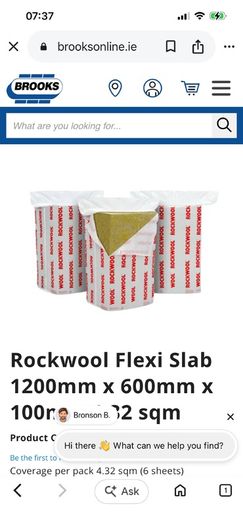 insulation ,rockwool flexi 100mm