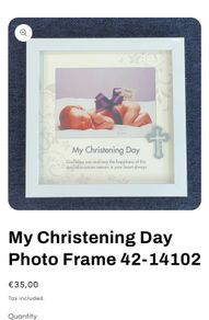 my christening day photo frame