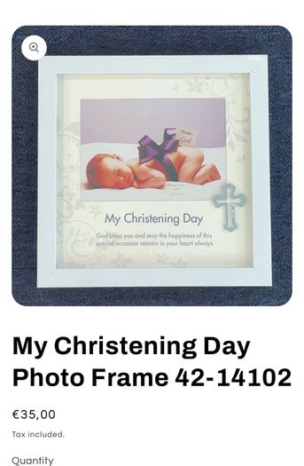 my christening day photo frame