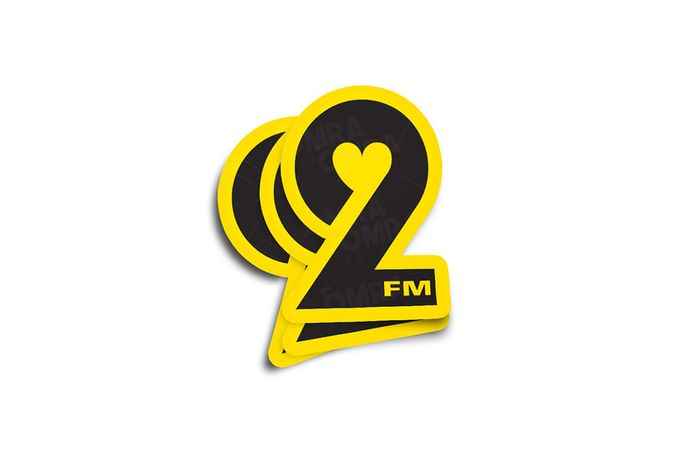 2FM Black and Yellow Glossy Stickers 3-Pack