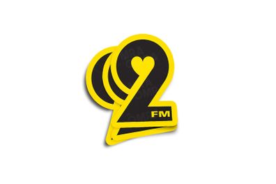 2FM Black and Yellow Glossy Stickers 3-Pack