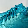 Metallic teal leather rebook trainers, uk5 Image 3