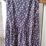 Black White Floral Skirt Image 2