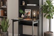 Foldable Computer Desk with Storage Shelves