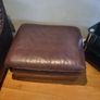 Leather 3+2+1 and footstool Image 3