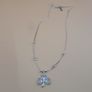 Elegant 925 Sterling Silver Four-Leaf Clover Pendant Blue & White Zirconia Stones Image 6