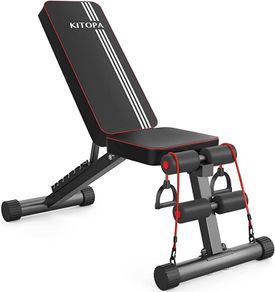 Adjustable Weight Bench, Multifunctional Weight Bench, Folding Fitness Bench for Strength Training at Home, with Flat Decline for Full Body Training (FREE POSTAGE)