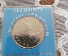 80th Queen Elizabeths 80th birthday silver coin