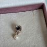 Pandora  charm with pearl drop and purple gemstone in great condition Image 4