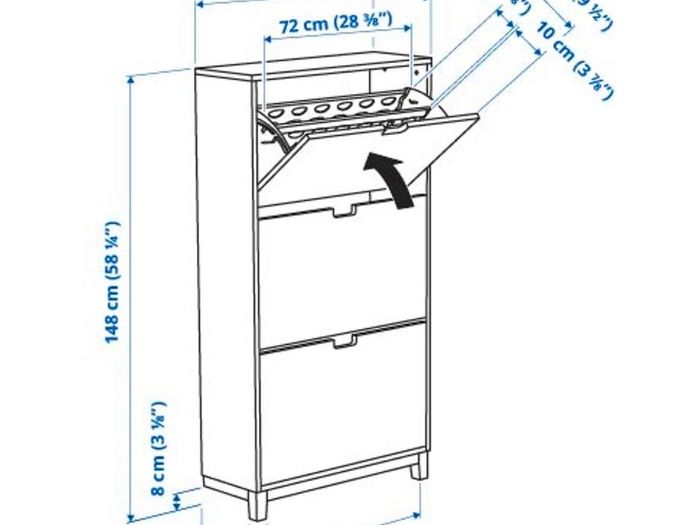 IKEA STALL Shoe Cabinet Grey cabinet