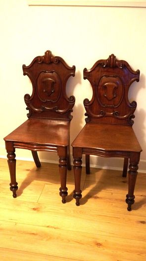 Antique Victorian Mahogany Chairs  Set of 2