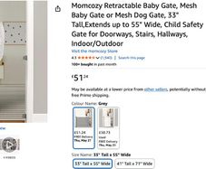 Momcozy Retractable Baby Gate