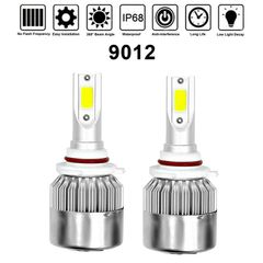 HIR2 9012 LS-C6 LED Headlight Bulb Ligh Low Beam With COB LED Chips 6000K 8000LM