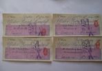 Lot Of Old Ulster's Bank Cheques From (1892-1895)