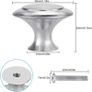 20 PCS Kitchen Door Knobs Stainless Steel Cupboard Handles Round Mushroom Door Pull Handle Knobs Polished Wardrobe Door Knobs Drawer Knobs with Screws for Drawer Door Cupboard (FREE POSTAGE) Image 5