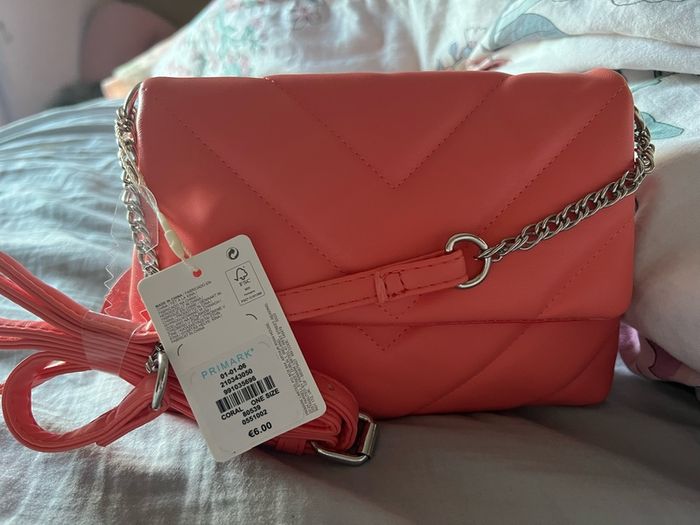 coral heel and matching bag