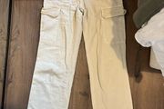 Zara cream beige cargo trousers size EU 34