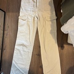 Zara cream beige cargo trousers size EU 34