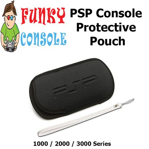 PSP 1000 2000 3000 Series Protective Soft Pouch Cover Case with Strap for
