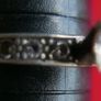 Vintage Sterling Silver 925 Statement Solitaire Ring with Round Faceted White Topaz size P  - 3,51g Image 2