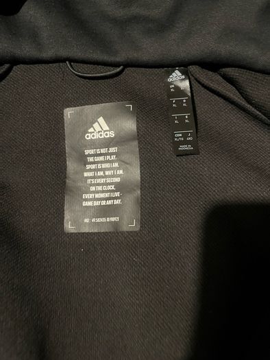 Adidas Sportswear Mens ZNE Full Zip Hoodie Black Top jacket size xl
