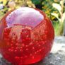 Red glass paperweight, Ornament, Home decor, Glass ornament Image 2